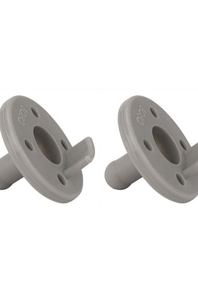 OiOi Emzix 2 Pack Silicone Pacifier - Gray