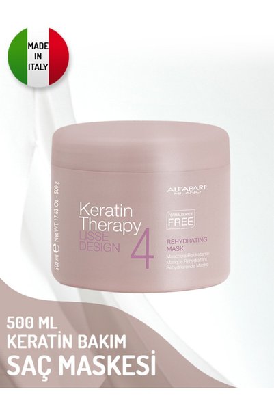 Alfapars Lisse Lisse Design Mască de păr cu cheratină 500 ml