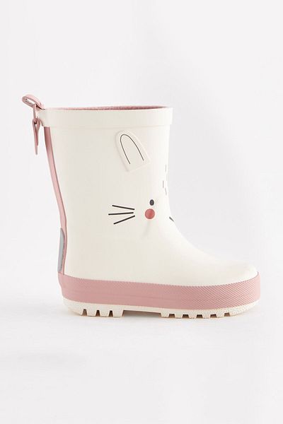 Next Baby Αδιάβροχες μπότες βροχής με σχέδιο λευκό κουνέλι