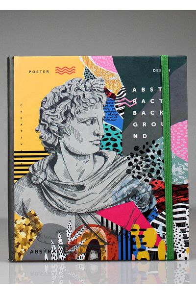 4nio Sculpture Striped Thick Cover Notebook
