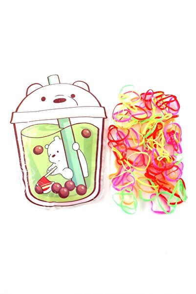 KEEBA 100 de elastice de păr colorate Cauciuc de păr Cauciuc de împletitură d...