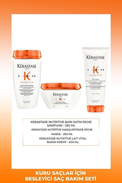 Kerastase Kérastase Kuru Saçlar için Nem Seti -Bain Magistral Şampuan 250 ml ...