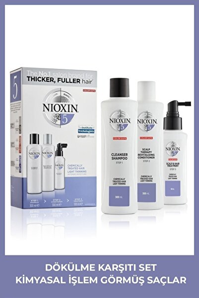 Nioxin 5 - Kimyasal Işlem Görmüş Saçlara Özel Dökülme Karşıtı Set 300ml... (fırsat Set)17