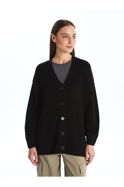 LC Waikiki Cardigan de damă cu mânecă lungă și decolteu în V