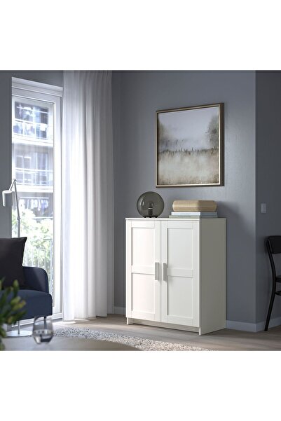 IKEA büfe, cam-beyaz, 78x95 cm