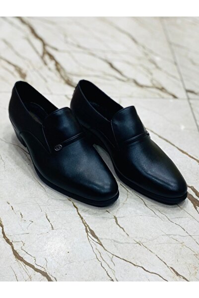 E Kandiş %100 Deri Çarşamba Yumurta Topuk Bağcıksız Erkek Ayakkabı