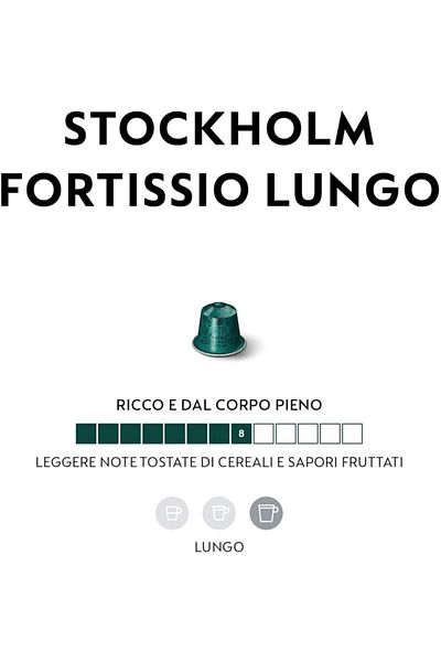 Nespresso Stockholm Fortissio Lungo 10 Boxes (100 Capsules)