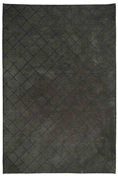 Lorente Home Moreno Viskon Dokuma Halı Kaymaz Taban Yıkanabilir Antrasit Kori...