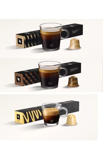 Nespresso New Variations Series Set of 3 (Vagni̇lla, Caramello, Ci̇occolatino)