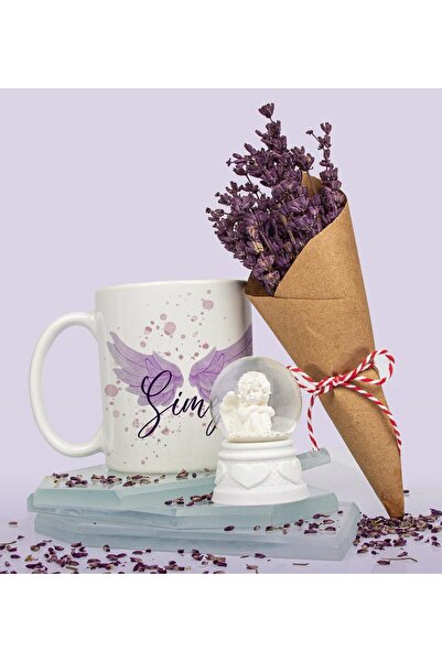 Genel Markalar Kişiye Özel Tasarım Kupa Bardak & Melek Kar Küresi & Lavanta B...