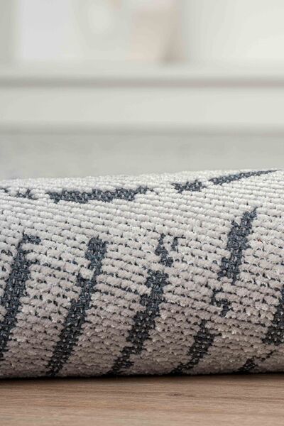 Lorente Home سجادة غرفة المعيشة Moreno Viscose رمادية أنثراسايت - قاعدة غير قابلة للانزلاق، قابلة للغسل 1350