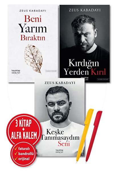 hayykitap Beni Yarım Bıraktın+Kırdığın Yerden Kırıl+Keşke Tanımasaydım Seni Z...