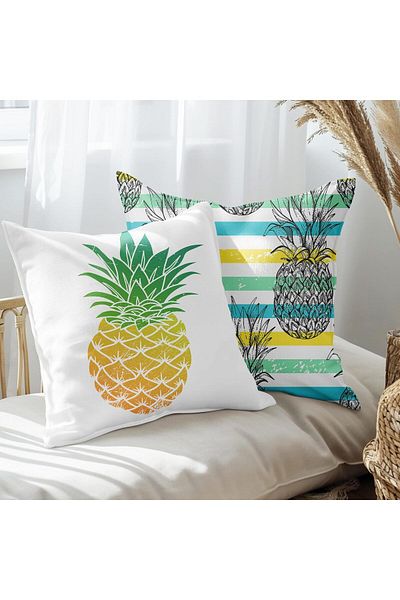 EJOYA 45cm Pineapple Design 2-piece Pillow and Throw Pillow Set - 113420
