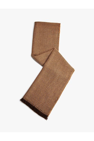 Koton Basic Scarf Herringbone Knitted Pattern