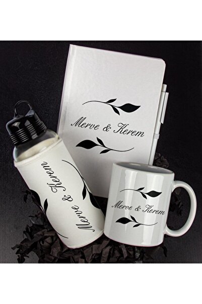EJOYA Kişiye Özel Defter Kalem Kupa Ve Matara Hediye Seti 94228
