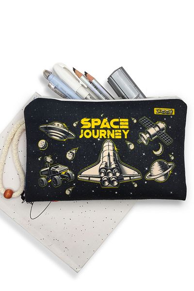 Limmy Space Shuttle - Μοτίβο Space Shuttle, Πλενόμενη υφασμάτινη θήκη για στυλό και μολυβοθήκη