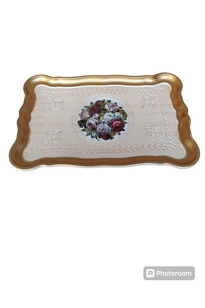 Kosova Otra 0014 Rosewood Tray - 45*29 cm (Sedef)