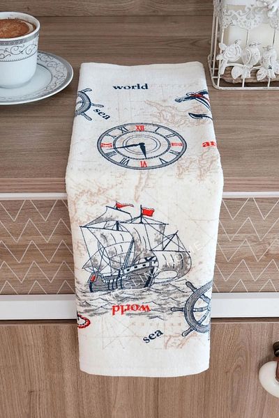 Totem 100% Cotton Patterned Soft Kitchen Towel Drying Cloth 30 X 50