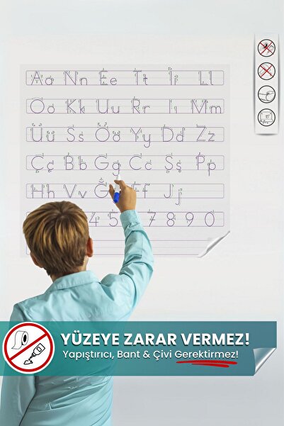 Pi Papers Anetil - İlk Okuma Yazma Eğitimi, Harfli Elakin, Yüzeye Zarar Verme...