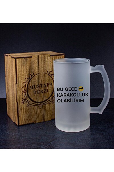 EJOYA Hediyeji Kişiye Özel Kutusunda Bira Bardağı Hediye Seti 108234