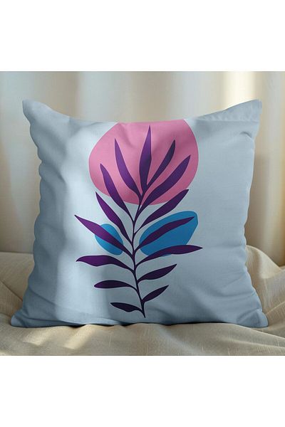 EJOYA Pernă din 4 piese și husă de pernă cu design de frunze colorate 45 cm