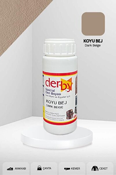 Derby Special Koyu Bej Deri Boyası 100 ml / Mont Eşya Çanta Kemer Cüzdan Ayak...