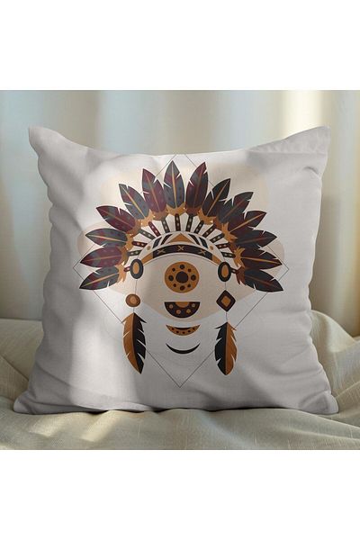 EJOYA 4-Piece Pillow and Throw Pillow Cover with Dreamcatcher Design 45cm 113814