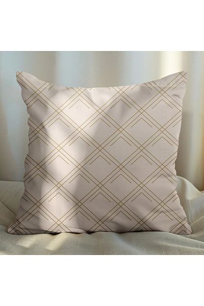 EJOYA Set de 4 perne și perne cu design în carouri - 45 cm 113796