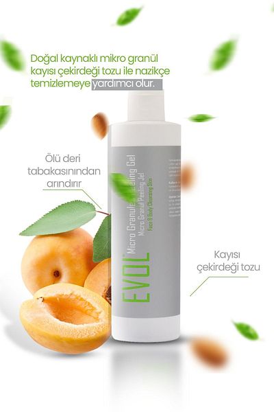 EVOL Apricot Kernel Microgranule Face, Body, Laser and Waxing Post-Ingrown Peeling 200 ml
