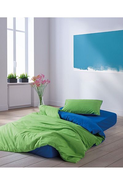 Cozy Home Set cuvertură de pilota Popping Colors - verde și albastru salvie