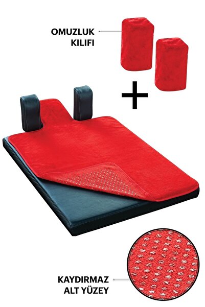 RAINBO Kırmızı Pilates Reformer Havlusu Omuzluk Kılıfı, Kaydırmaz Reformer Mat Towel