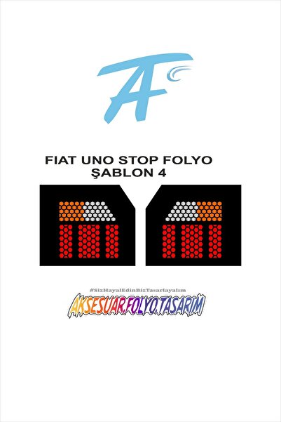 aksesuar folyo tasarım Fiat Uno Stop Folyo