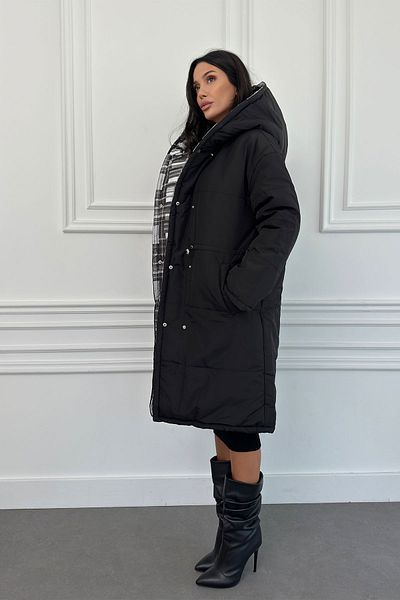 Weyeze Palton puf lung cu glugă reversibilă AD-K50458LNW