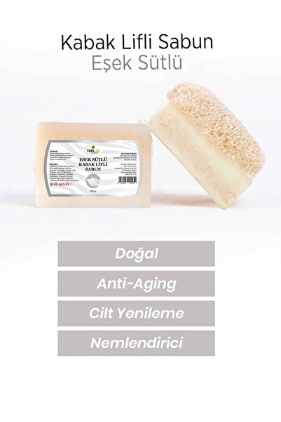 TUBALİFE Eşek Sütlü Kabak Lifli Doğal Peeling Etkili Cilt Yenileyici Sabun