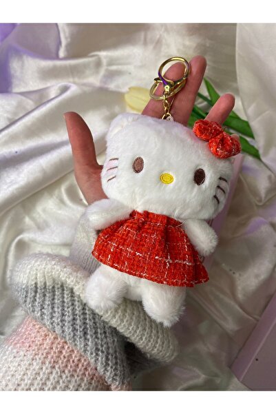 Hello Kitty Kırmızı ,peluş Büyük Boy Anahtarlık, Çanta Süsü Hediyelikler