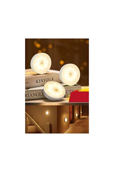 Viesteknoloji Hareket sensörlü şarjlı yapışkanlı 2adet dekoratif led lamba merdiven-giysi dolabı-çalışma masası