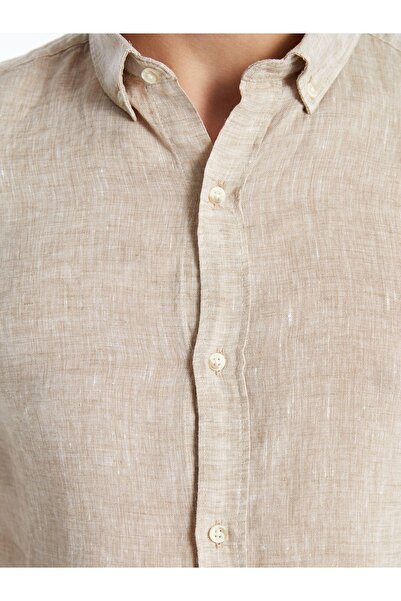 LC Waikiki Vászon férfi ing - vékony szabású, hosszú ujjú