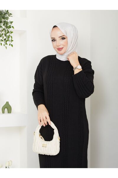 Pamuk Butik Rochie de damă din tricot împletit cu păr