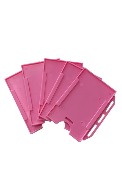 StormiStoretr Προστατευτικό κάρτας θήκης ονομαστικής ροζ οριζόντιας 5 τεμαχίων