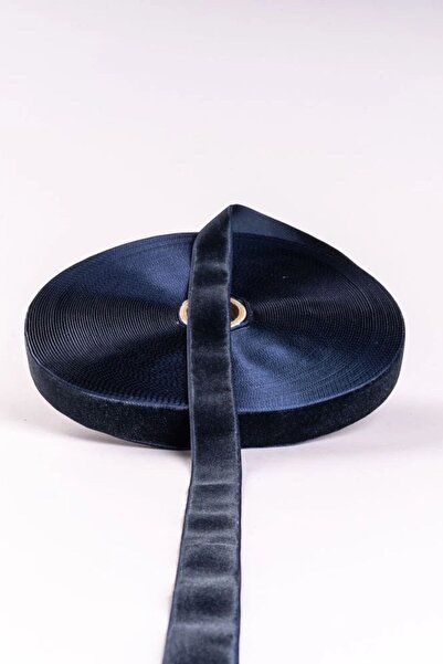 Kalben Kumaş شريط مخملي باللون الأزرق الداكن بطول 3 أمتار - عرض 2 سم