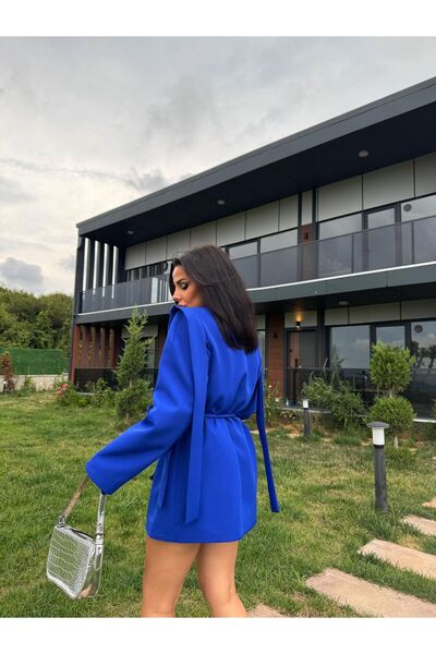 ZF BUTİK Design Oversized Blazer Jacke mit Krawatte