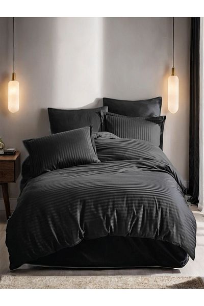 iki iplik Double Cotton Satin Duvet Cover Set - 240X260Cm |   4 Pieces
