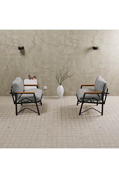 MB GARDEN FURNITURE Simetri Model, Balkon,mutfak, Bahçe, Cafe, Metal Koltuk T...