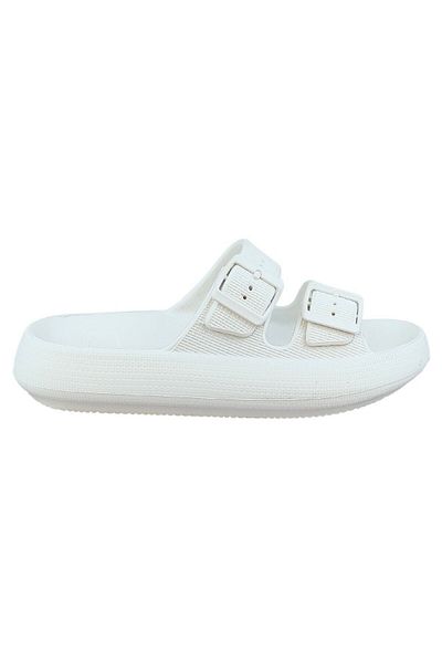 Akım Fluffy Beach Pool Garden Sea Summer Soft Thick Soled Double Band Unisex Daily Slippers