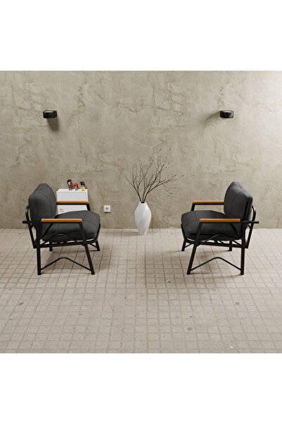 MB GARDEN FURNITURE Simetri Model, Balkon,mutfak, Bahçe, Cafe, Metal Koltuk T...