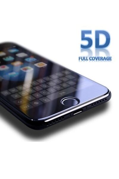 aksesuarium Iphone 7 - 8 - Se 2020 5d Ultra Kavisli Siyah Ekran Koruyucu Nano...