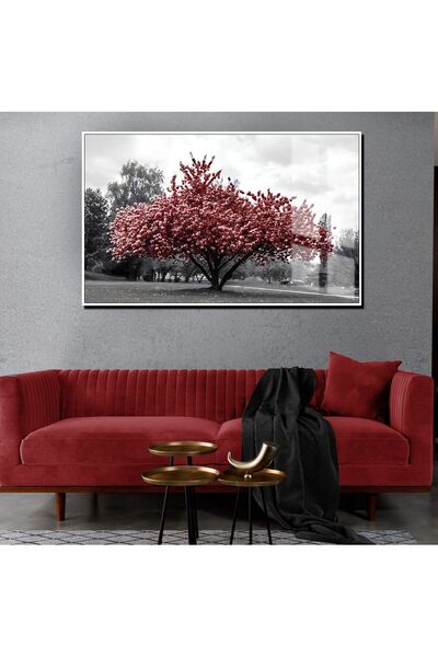 Harikabirev HARİKABİREV | ARBORE DE TOAMNĂ DE CULOARE MARO-GRIG | TABLA DE ST...