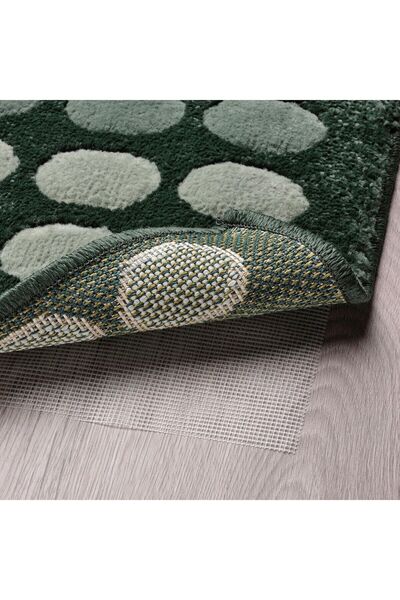 IKEA Kapı Önü Paspası 40x60 Cm Desenli Paspas Kaymaz Taban Koyu Yeşil