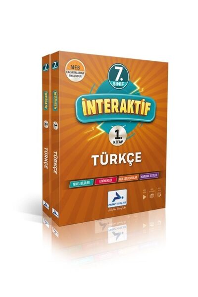 paraf yayınları Paraf 7.Sınıf İnteraktif Türkçe Etkinlikli Soru Bankası 2025