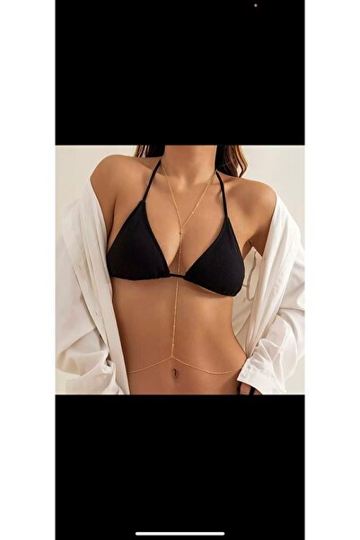 Güllüs Basit Çapraz Göğüs Göğüs Göbek Vücut Zinciri Kolye Kadınlar Için Vücut Aksesuarı